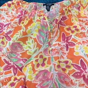 Gorgeous poly peasant blouse size L